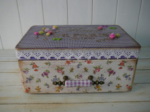 Drevená skrinka FLEUR de PARIS