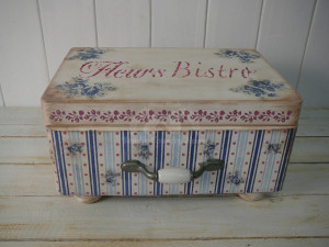 Drevená skrinka FLEURS BISTRO