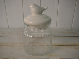 Sklenená dóza VTÁČIK - S 