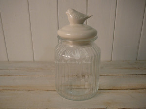 Sklenená dóza VTÁČIK - M