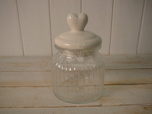 Sklenená dóza SRDIEČKO - S  